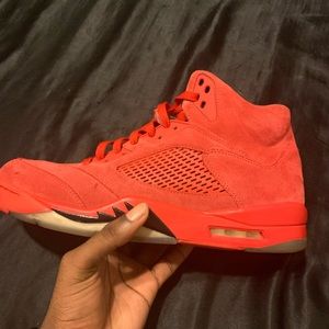 Jordan Retro 5 Red Suede
